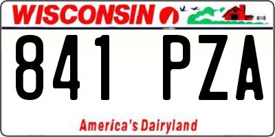 WI license plate 841PZA