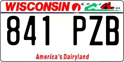 WI license plate 841PZB