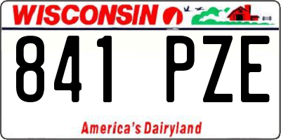 WI license plate 841PZE