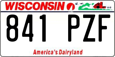 WI license plate 841PZF