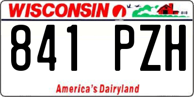 WI license plate 841PZH
