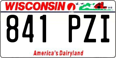 WI license plate 841PZI