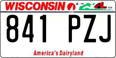 WI license plate 841PZJ