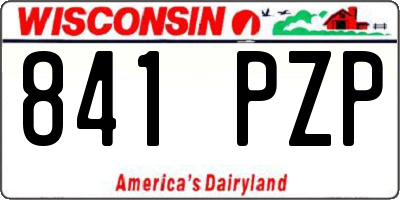 WI license plate 841PZP