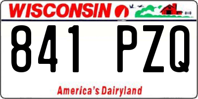 WI license plate 841PZQ