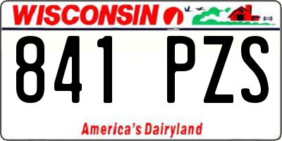 WI license plate 841PZS