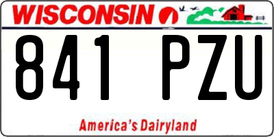 WI license plate 841PZU