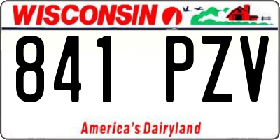 WI license plate 841PZV