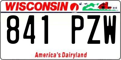 WI license plate 841PZW