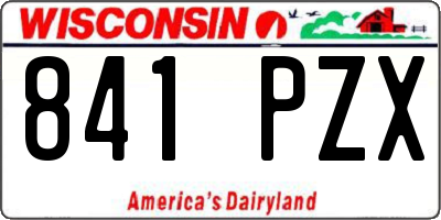 WI license plate 841PZX
