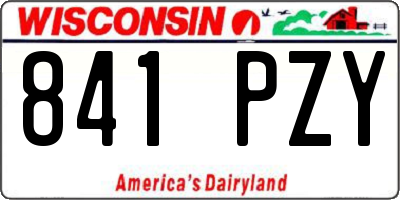 WI license plate 841PZY