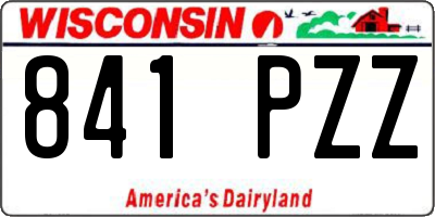 WI license plate 841PZZ