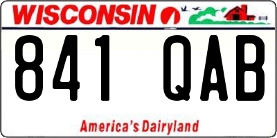WI license plate 841QAB