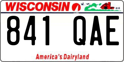 WI license plate 841QAE