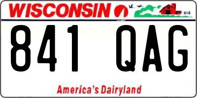 WI license plate 841QAG