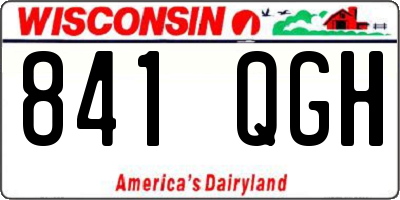 WI license plate 841QGH