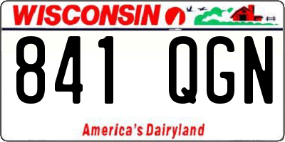 WI license plate 841QGN