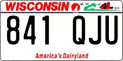 WI license plate 841QJU