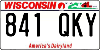 WI license plate 841QKY