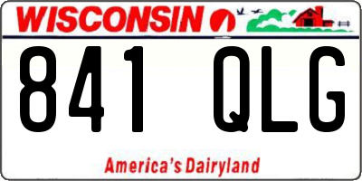 WI license plate 841QLG