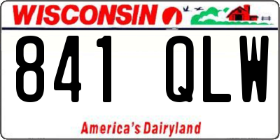 WI license plate 841QLW