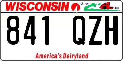 WI license plate 841QZH
