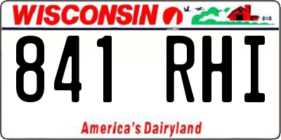 WI license plate 841RHI