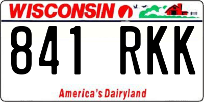 WI license plate 841RKK