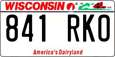 WI license plate 841RKO