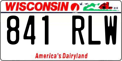 WI license plate 841RLW