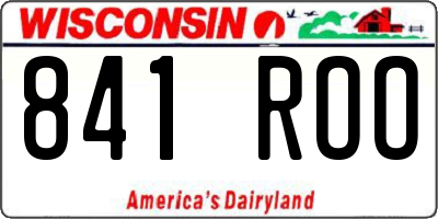 WI license plate 841ROO
