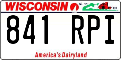 WI license plate 841RPI