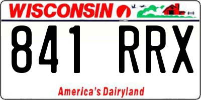 WI license plate 841RRX
