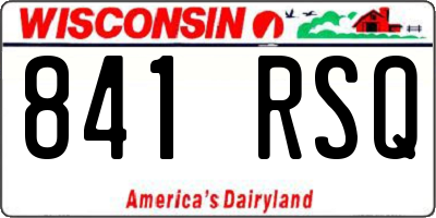 WI license plate 841RSQ