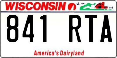 WI license plate 841RTA