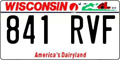 WI license plate 841RVF