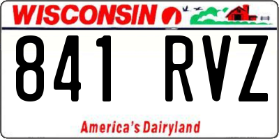 WI license plate 841RVZ