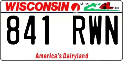 WI license plate 841RWN