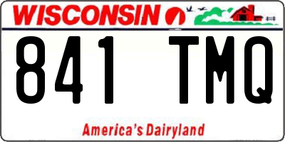 WI license plate 841TMQ