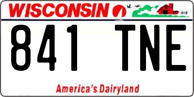 WI license plate 841TNE
