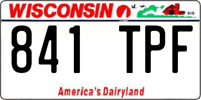 WI license plate 841TPF