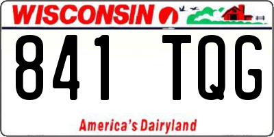 WI license plate 841TQG