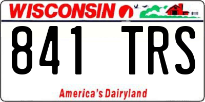 WI license plate 841TRS