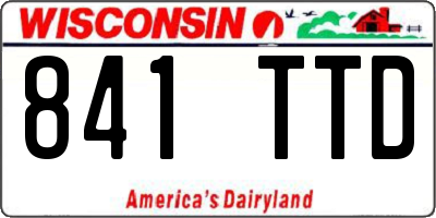 WI license plate 841TTD