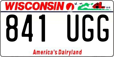 WI license plate 841UGG