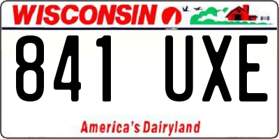 WI license plate 841UXE