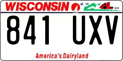 WI license plate 841UXV