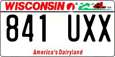 WI license plate 841UXX