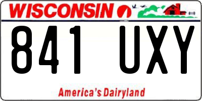WI license plate 841UXY