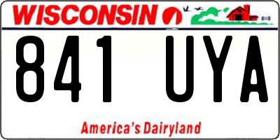 WI license plate 841UYA